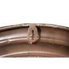 22" Round Distressed Metal Porthole Mirror Gold - Modern Style, No Assembly, Wall Mounted