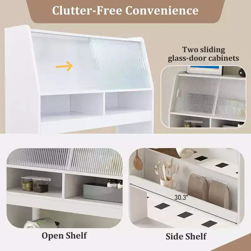 33.5" Buffet with Hutch & Foldable Table
