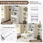 33.5" Buffet with Hutch & Foldable Table