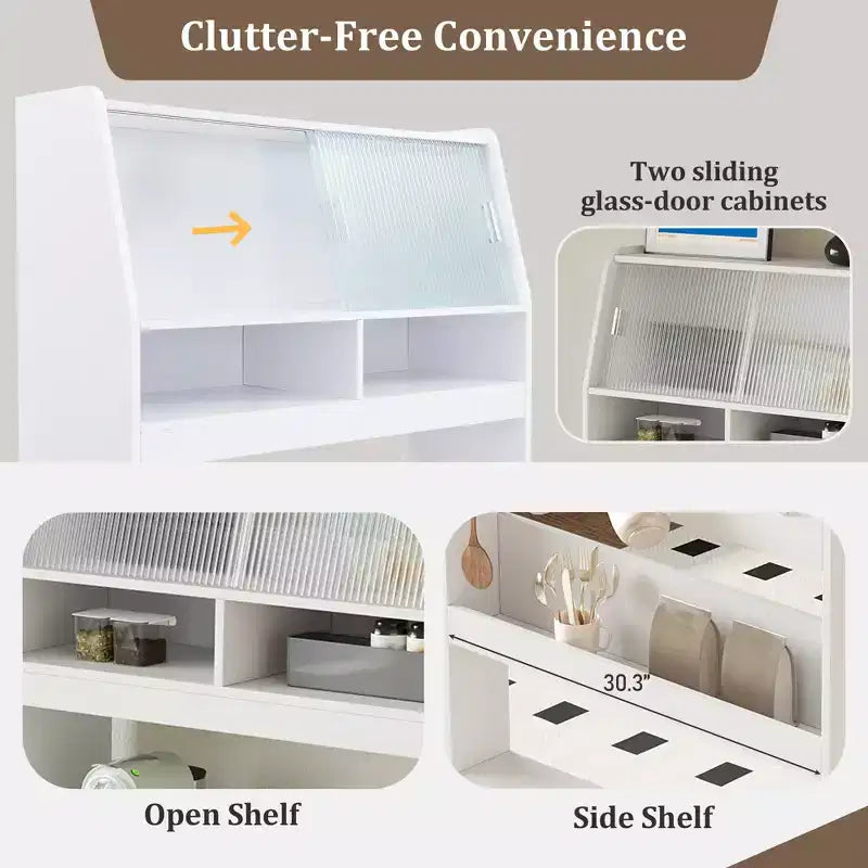33.5" Buffet with Hutch & Foldable Table
