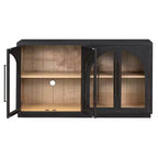 4-Door Large Storage Sideboard Buffet Cabinet with Glass Doors