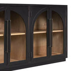 4-Door Large Storage Sideboard Buffet Cabinet with Glass Doors