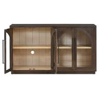 4-Door Large Storage Sideboard Buffet Cabinet with Glass Doors