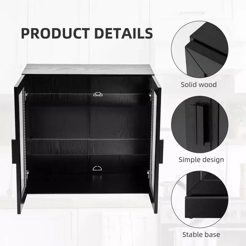 Wood Accent Cabinet with Adjustable Shelves