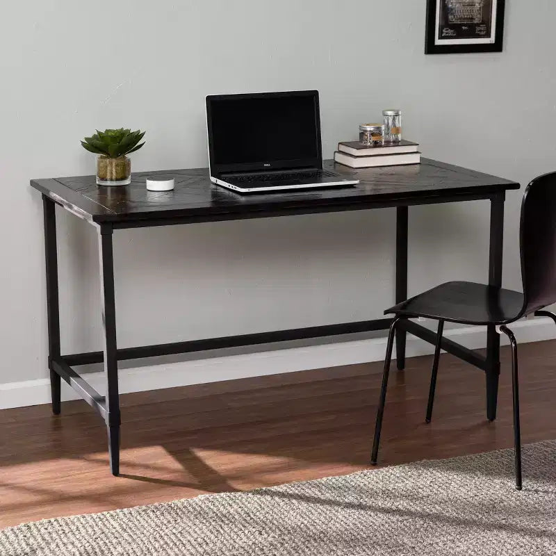 Reclaimed Wood Desk - Black