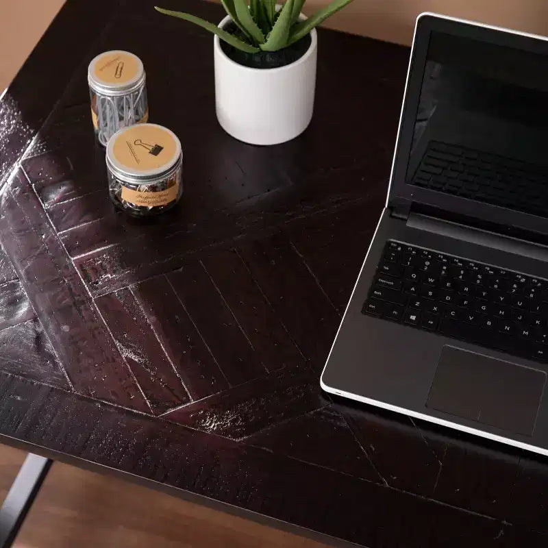 Reclaimed Wood Desk - Black