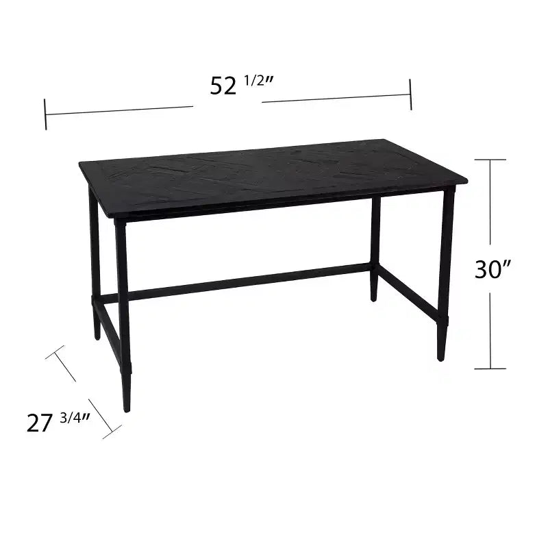 Reclaimed Wood Desk - Black