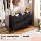 Bedroom Dresser Sets, 6 Drawer Dresser for Bedroom, Modern Chest with Spacious Deep Drawers, Wooden Organizer, for Living Room, Hallway