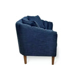 Contemporary 3-Seater Upholstered Sofa with Tufted Channel Stitch Design