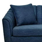 Contemporary 3-Seater Upholstered Sofa with Tufted Channel Stitch Design