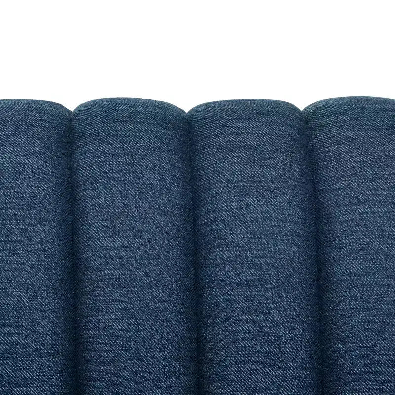 Contemporary 3-Seater Upholstered Sofa with Tufted Channel Stitch Design