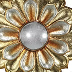 36" Gold Metal Flower Framed Accent Mirror