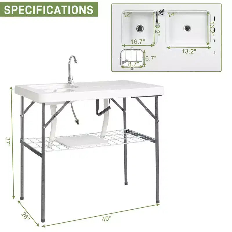 Rectangular Outdoor Folding Camping Table