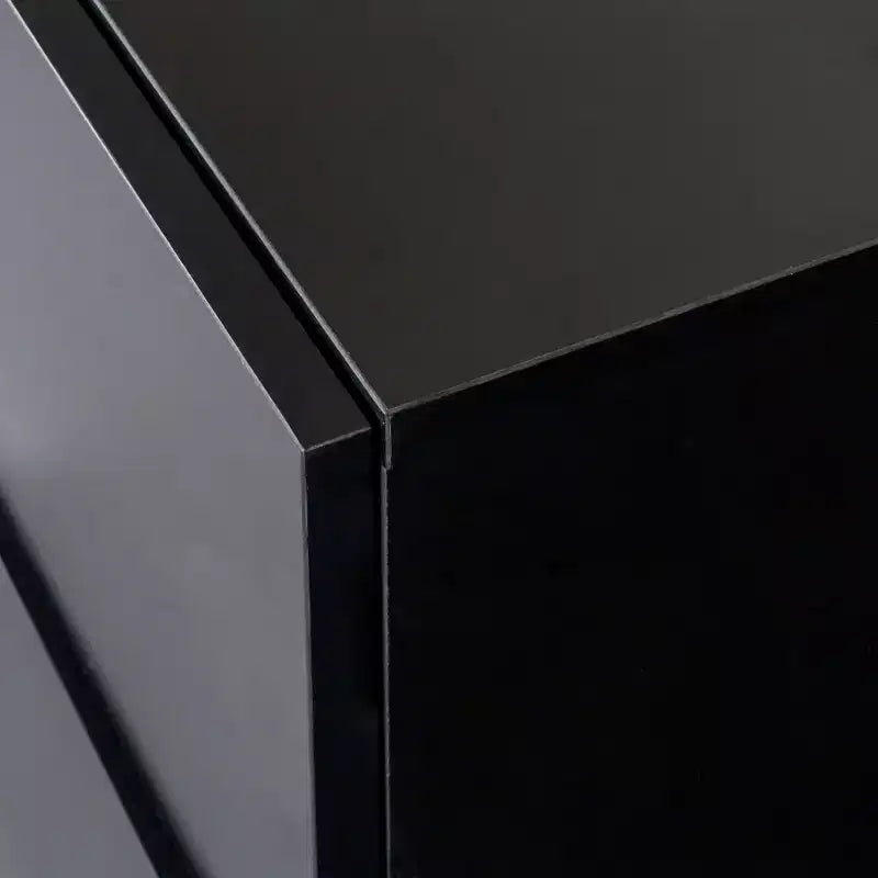 8-Drawer Black Particle Board 55.12in. W Chest of Drawers