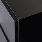 8-Drawer Black Particle Board 55.12in. W Chest of Drawers