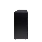8-Drawer Black Particle Board 55.12in. W Chest of Drawers
