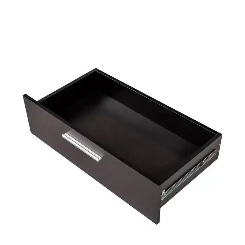 8-Drawer Black Particle Board 55.12in. W Chest of Drawers