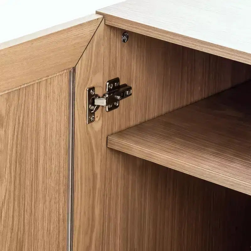 This Glass - Door Storage Cabinet Is Stylish And Elegant, With A Large - Capacity Storage Space. It Is Practical And Beautifu