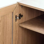 This Glass - Door Storage Cabinet Is Stylish And Elegant, With A Large - Capacity Storage Space. It Is Practical And Beautifu