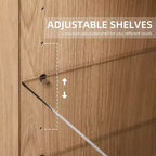 This Glass - Door Storage Cabinet Is Stylish And Elegant, With A Large - Capacity Storage Space. It Is Practical And Beautifu