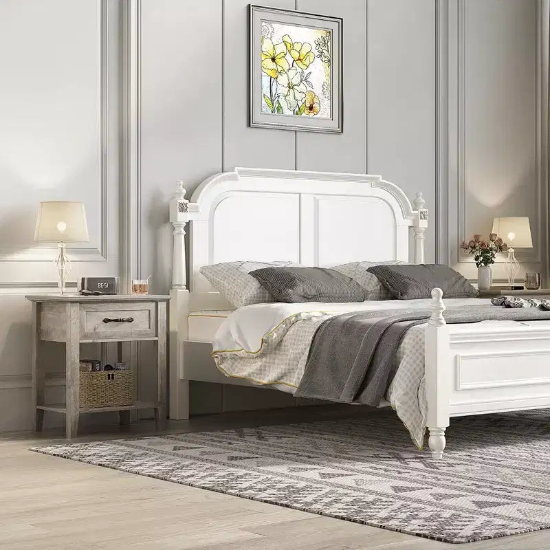 Bedside Table,2PCS End Table with Drawer, Nightstands Set of 2, 2 Tiers Storage Side Table with Dresser for Living Room, Bedroom, Dorm, Grey
