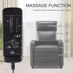 Push Back Recliner Chair - Living Room Home Theater Seat with Lumbar Support, 160° Recline, Overstuffed Cushion