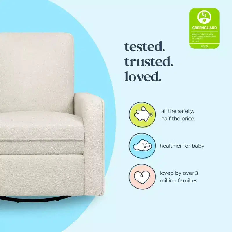 Recliner and Swivel Glider - Ivory Boucle