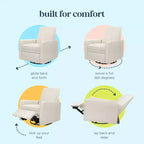 Recliner and Swivel Glider - Ivory Boucle