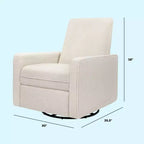 Recliner and Swivel Glider - Ivory Boucle
