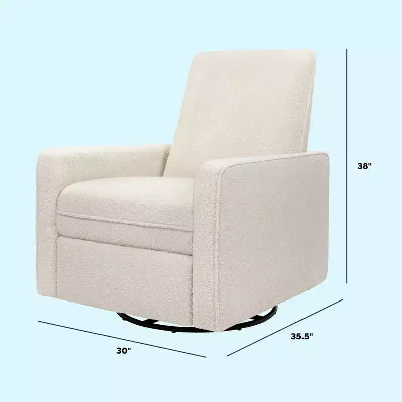 Recliner and Swivel Glider - Ivory Boucle