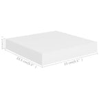 Wall Shelf Set of 2 White Honeycomb MDF, metal Small
