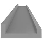 Wall Shelf Set of 2 Gray MDF 39.4 x 3.5 x 1.2 in