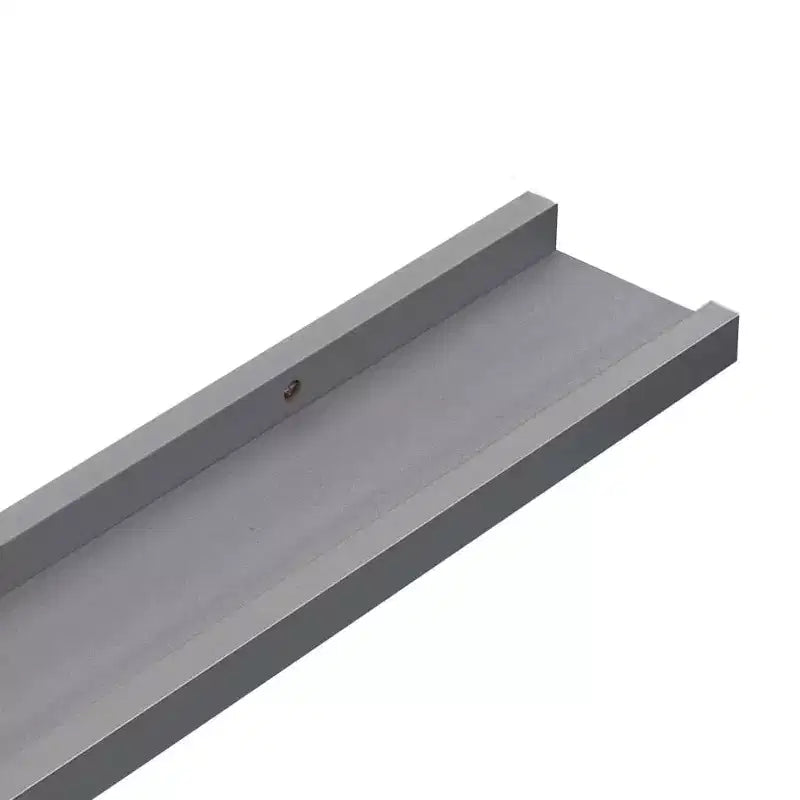 Wall Shelf Set of 2 Gray MDF 39.4 x 3.5 x 1.2 in