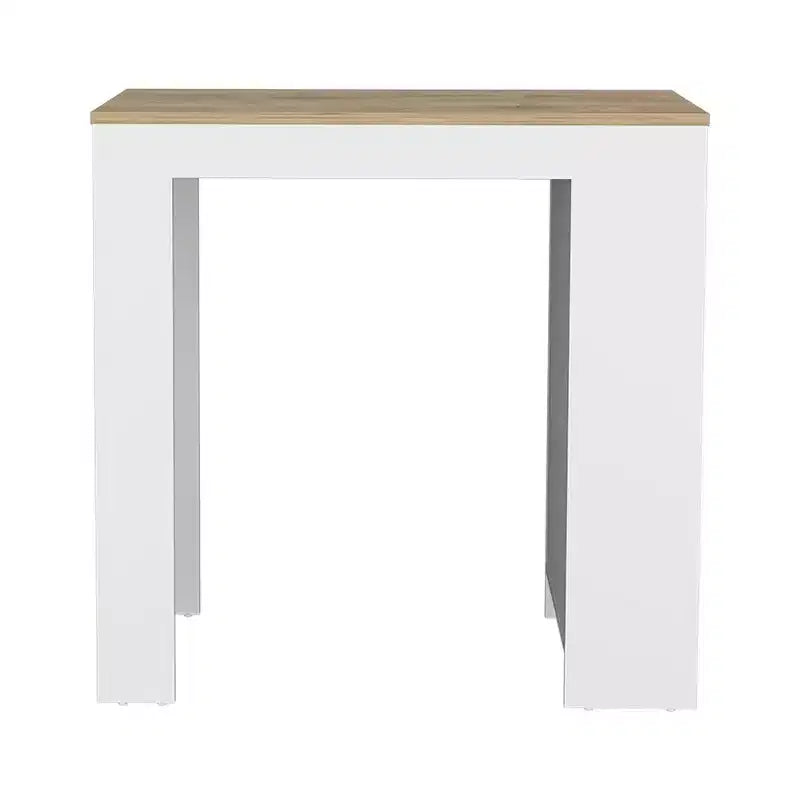 Modern Kitchen Island with Counter Height Table Top, 3 Side Shelves, Countertop Organizer