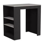 Modern Kitchen Island with Counter Height Table Top, 3 Side Shelves, Countertop Organizer
