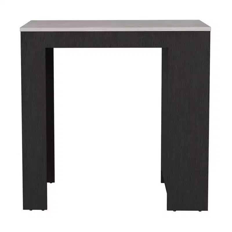 Modern Kitchen Island with Counter Height Table Top, 3 Side Shelves, Countertop Organizer
