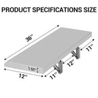 Wall Mounted Stainless Steel Folding Shelf, Heavy Duty Drop Down Serving Shelf with Rounded Edges, Space Saving for Food Truck, Restaurant, Garage
