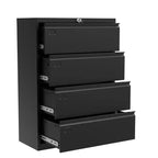 1 Cold Rolled Steel 52 Inch High 4 Drawers Metal Filing Cabinet [4 Drawers Standard Lateral Filing Cabinet] Steel Plate With Coating Thickness 0.6Mm