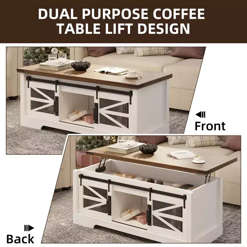 Lift Tabletop Dining Center Table Coffee Table  for Home Living Room Office