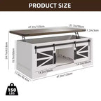 Lift Tabletop Dining Center Table Coffee Table  for Home Living Room Office