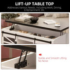 Lift Tabletop Dining Center Table Coffee Table  for Home Living Room Office