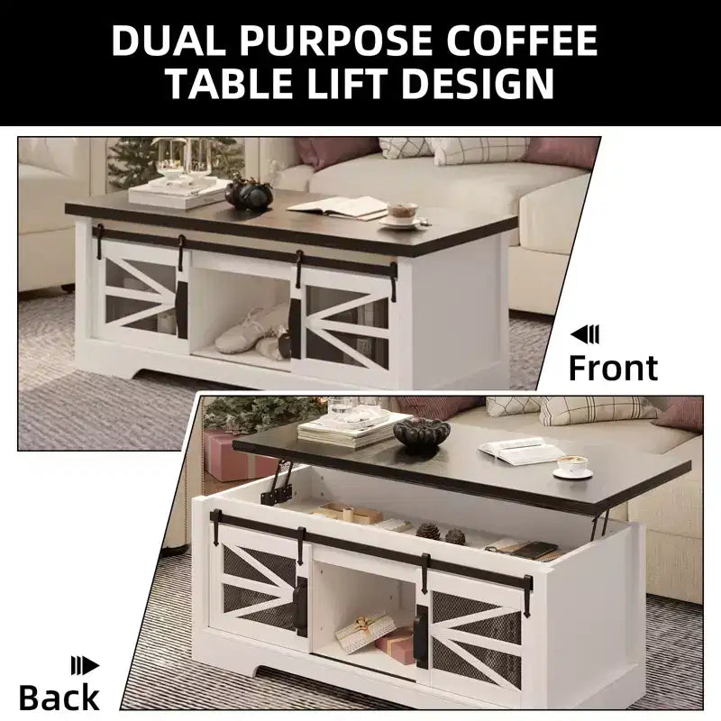 Lift Tabletop Dining Center Table Coffee Table  for Home Living Room Office