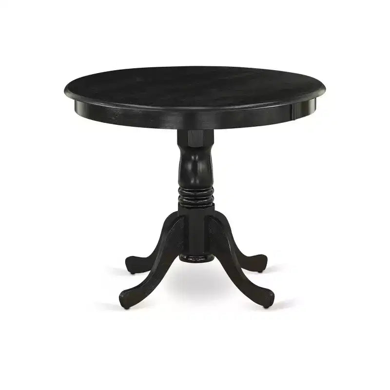 5-Piece Natural Oak Finish Solid Wood Top Dining Table with 4 Chairs