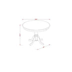 5-Piece Natural Oak Finish Solid Wood Top Dining Table with 4 Chairs