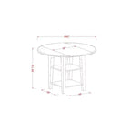 3-Piece Black and Cherry Finish Round Solid Wood Top Dining Table Set