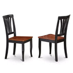 7-Piece Square Black and Cherry Finish Solid Wood Top Dining Table with 6 Chairs
