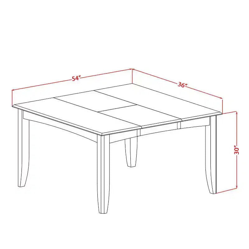 7-Piece Square Black and Cherry Finish Solid Wood Top Dining Table with 6 Chairs