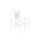 3-Pc Linen White Finish Rectangular Solid Wood Top With Dropleaf Dining Table Set
