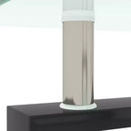 Modern Rectangular Wood Coffee Table with Glass Top for Living Room Office