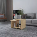 Fun little toys brand FM FURNITURE Naco Coffee Table with Open Storage, Melamine Finish, Natural Oak